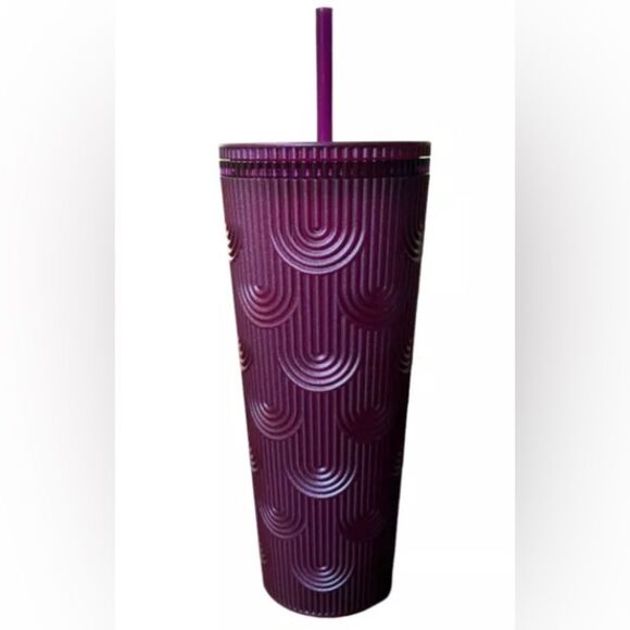 Starbucks Spring 2024 PURPLE Pearl Shell Mermaid Siren Scales Venti Tumbler 24oz - Picture 2 of 4